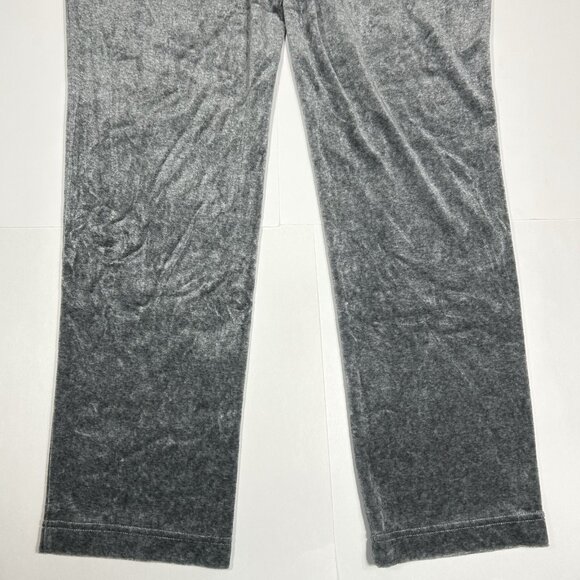J.Jill Pure Jill Women Pull On Straight Pants Gray Velour Stretch Mid Rise Sz PM - Picture 9 of 12
